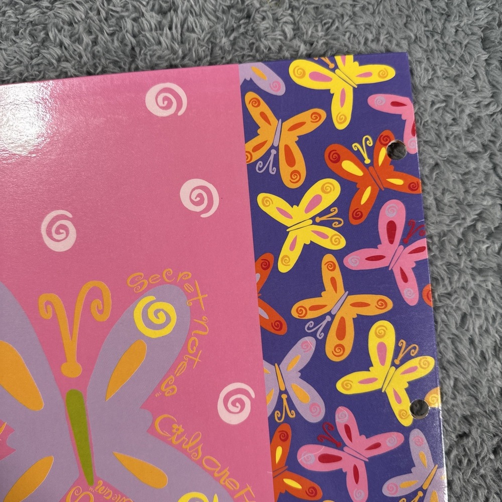 Vintage 1990s Barbie 3 Ring Folder For Binder 2 Pocket Folders Art Doll Graphic - Picture 8 of 13